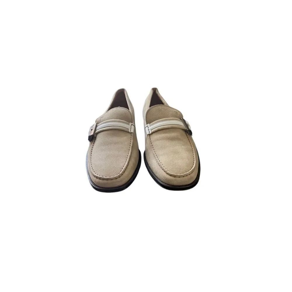 Tod's Womens Beige Suede Slip On Round Toe Casual Loafers Flat Shoes Size 10.5 - Picture 16 of 16